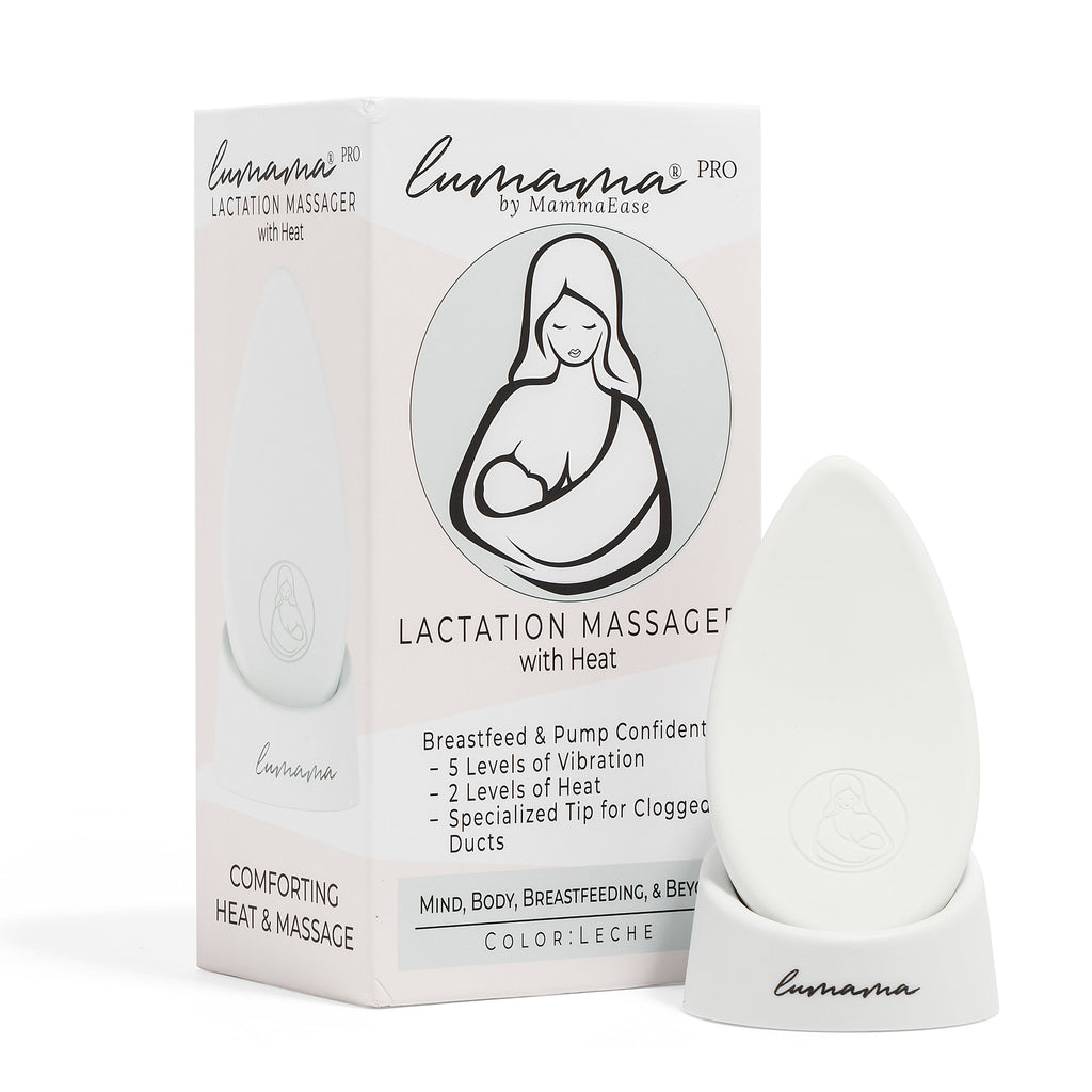 Warming breastfeeding massager for pain in the breast while breastfeeding